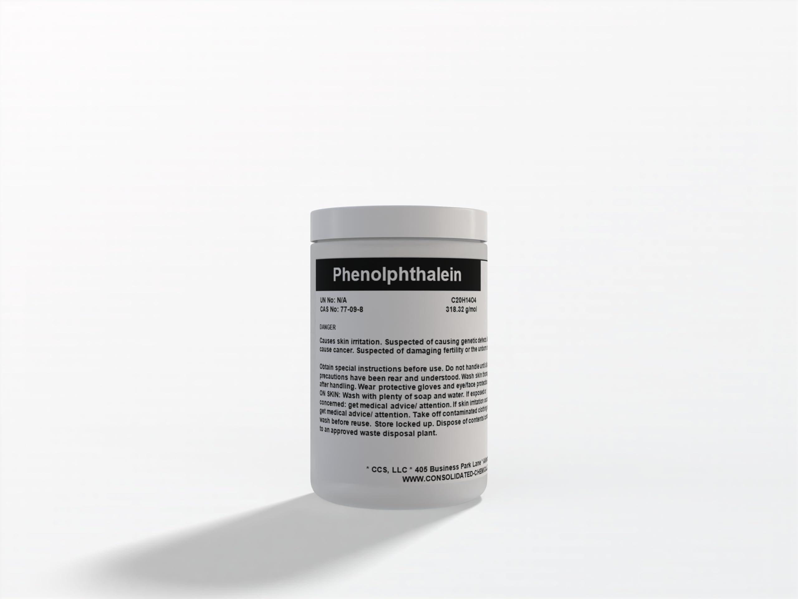 Phenolphthalein Powder ACS Grade 99% Pure - Premium-Quality Laboratory Indicator, 50g