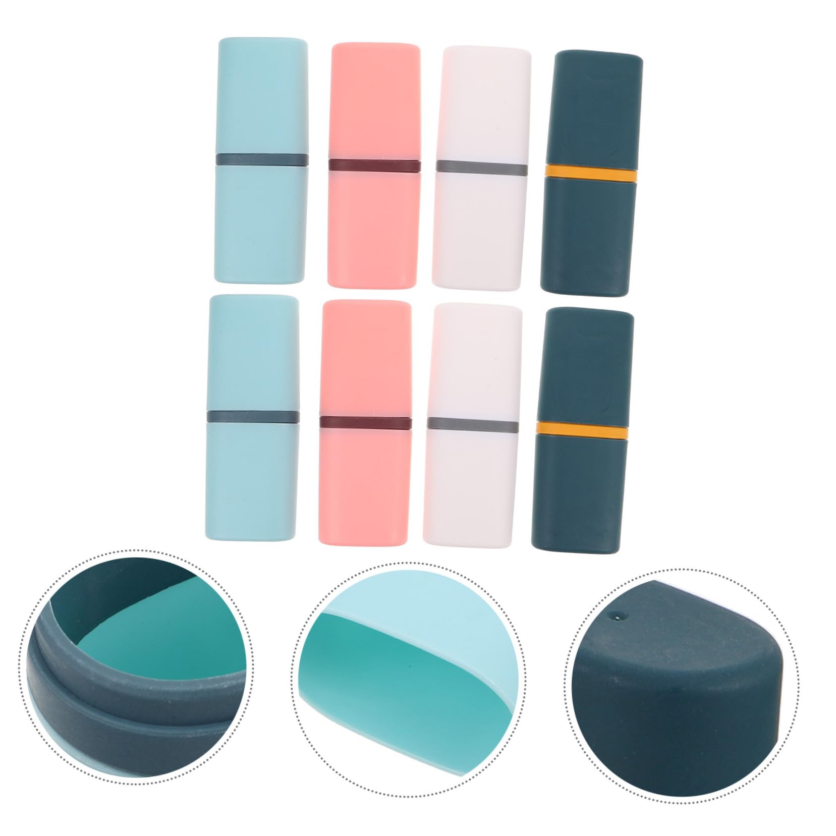 Beaupretty 8piezas Artículos De Aseo De Viaje Para Camping Escuela y Viajes De Negocio Incluye Estuches Portátiles Para Cepillos De Dientes y Contenedor Para Pasta De Dientes