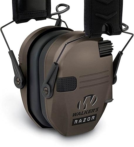 Vista 66 de Walker's Razor Slim Shooter Electronic Hunting Orejeras de protección auditiva plegables Razor Slim Verde Patriot,Flat Dark Earth,Tierra oscura