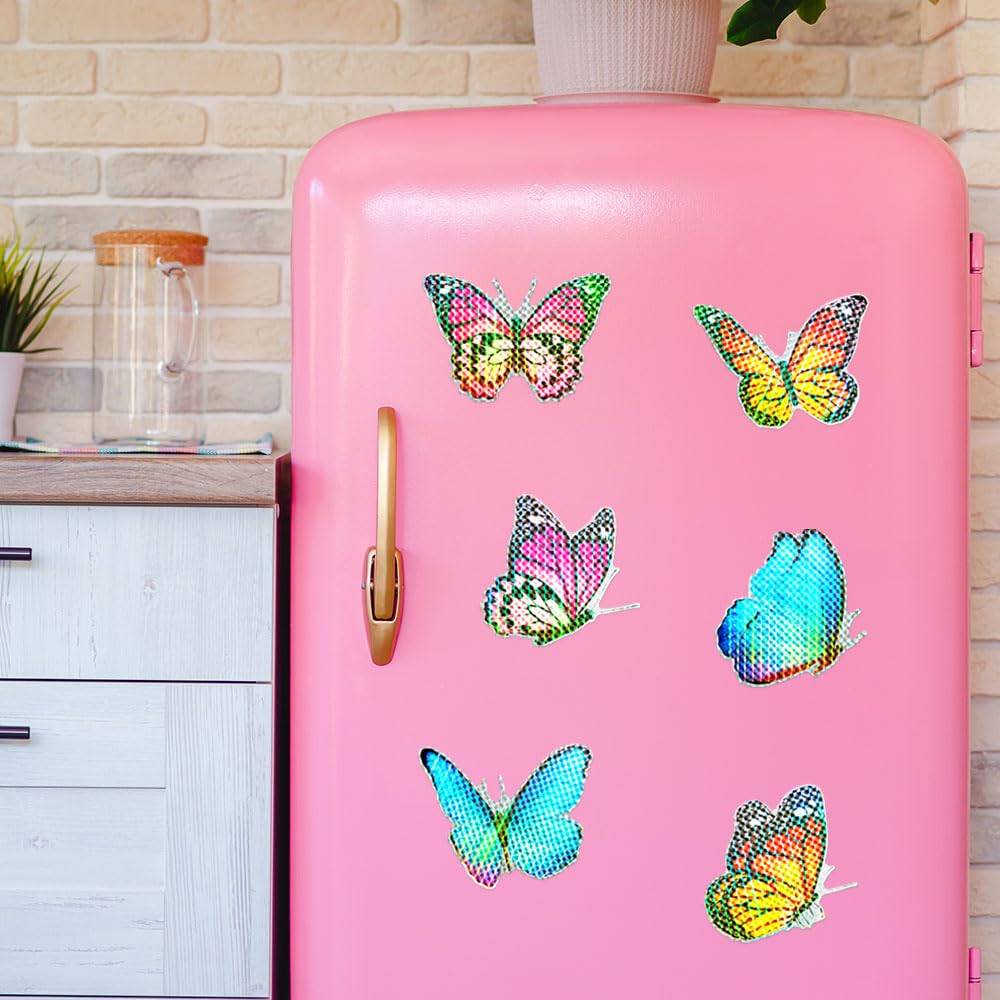 12pcs Autocollants Muraux Phosphorescents En Forme De Papillon, Colorés Aimants 3D En Forme De Papillon Papillon Lumineux Bricolage Art Mural Pour Filles Chambre à Coucher Maison Décoration