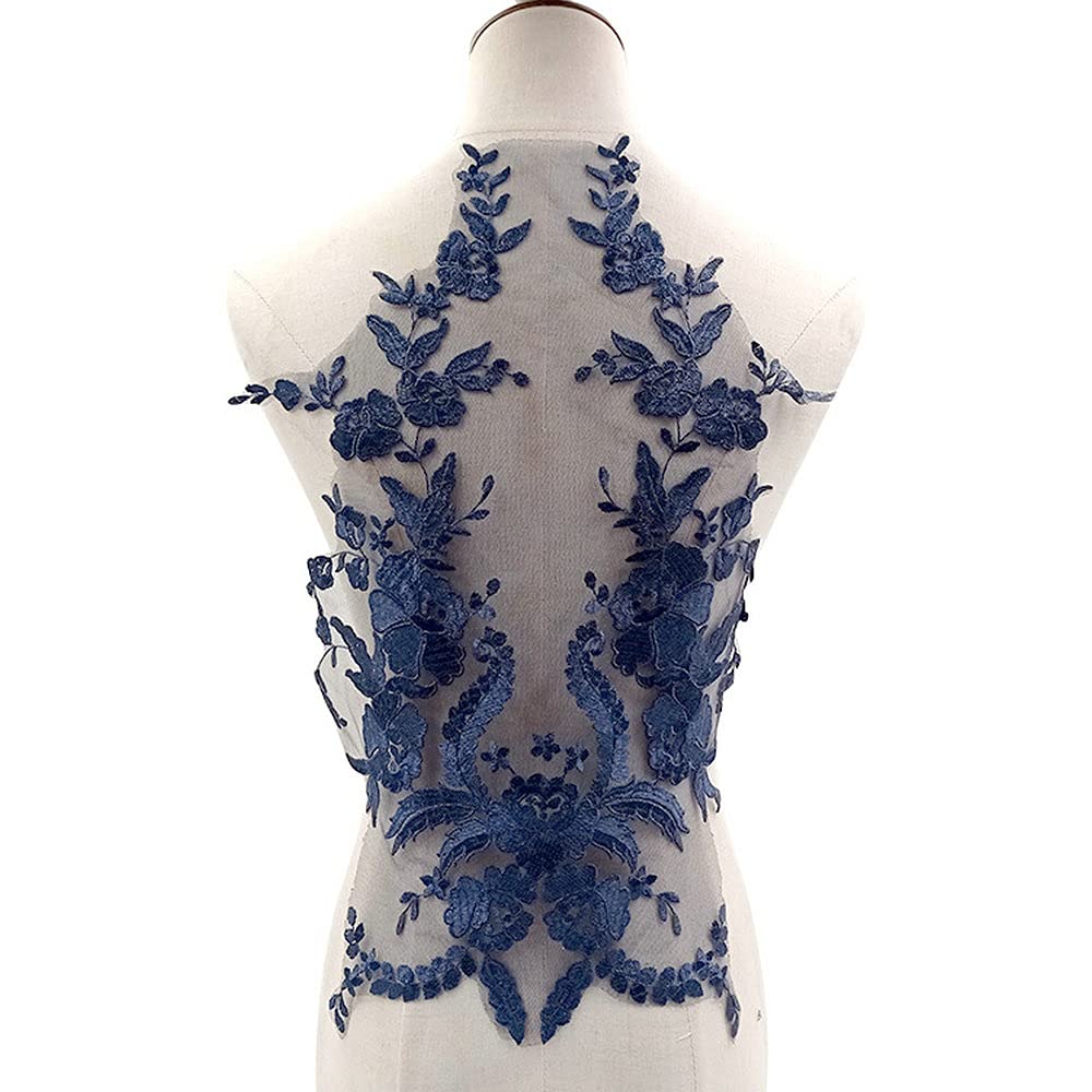 Amazon.com: Lace Fabric Cotton Embroidered Applique DIY High-end Wedding Dress Accessories Handmade (Navy Blue) Amazon.com: Lace Fabric Cotton Embroidered Applique DIY High-end Wedding Dress Accessories Handmade (Navy Blue)