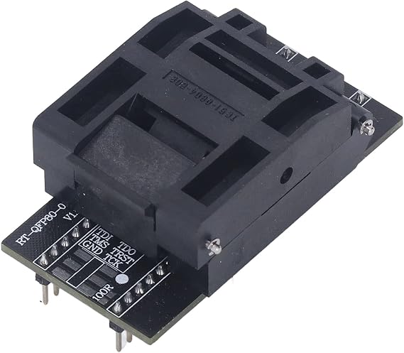 RT809H Programmer Adapter with Serial ICSP Interface, Speed Parallel Voltage Programming for QFP80, Durably PEI PES Material, Wide MS Glass panes Compatibility, Data Recovery Fun