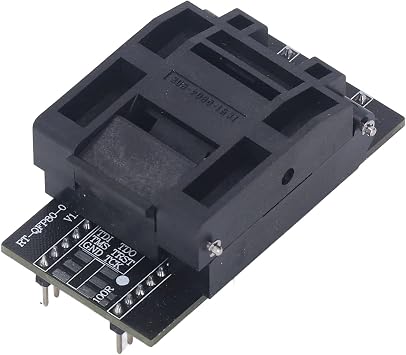 RT809H Programmer Adapter with Serial ICSP Interface, Speed Parallel Voltage Programming for QFP80, Durably PEI PES Material, Wide MS Glass panes Compatibility, Data Recovery Fun