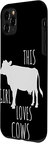 Miniatura 5 de Carcasa para iPhone 11, diseño con texto en inglés "This Girl Loves Cows"
