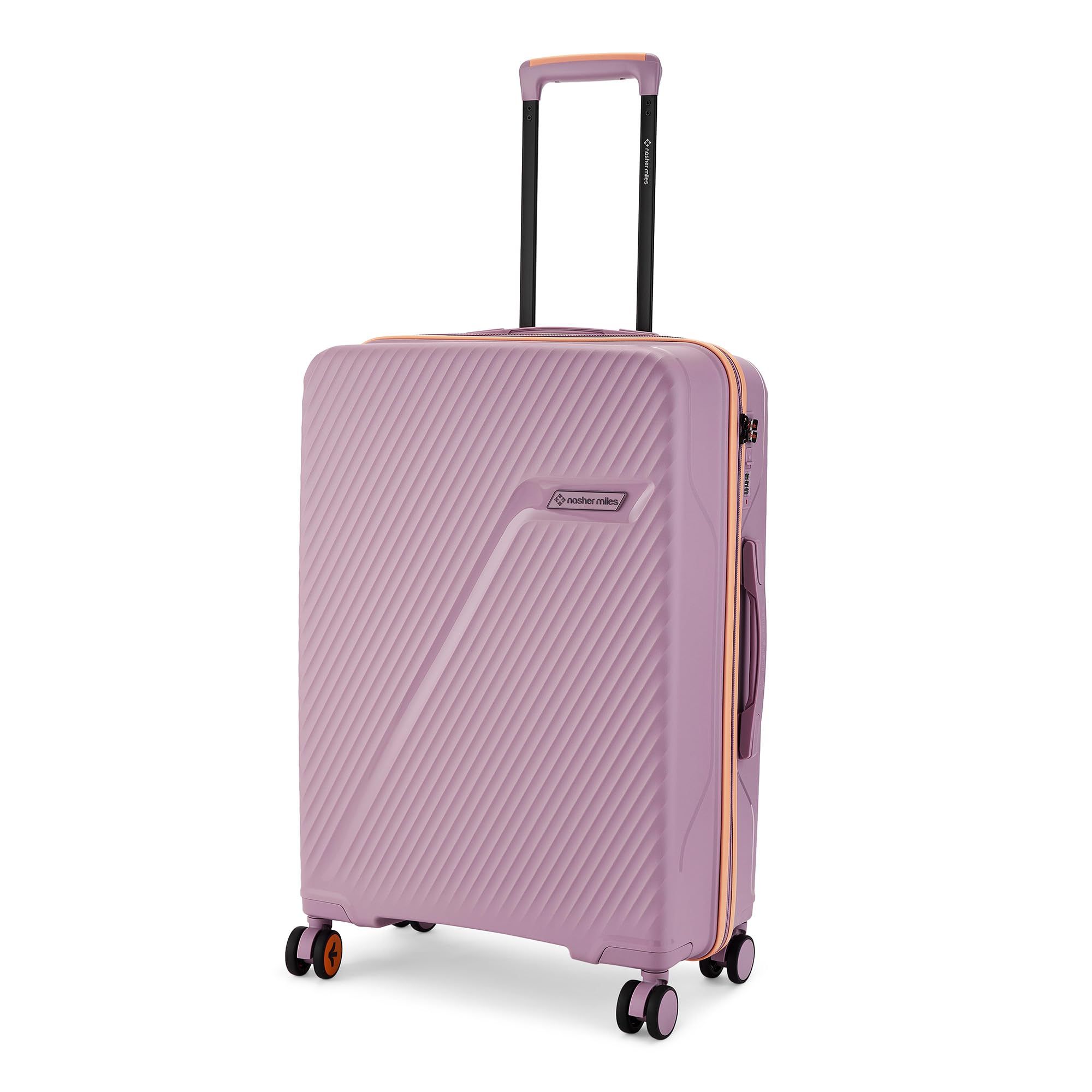 Montreal Hard-Sided Polypropylene Check-in Luggage 24 inch | 65cm | 8 Wheels Medium Trolley Bag for Travel | Suitcase (Rose Gold)