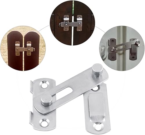 Miniatura 7 de Puerta abatible ES, n puerta ES, cerradura de acero inoxidable ES, cerradura de puertas francesas de seguridad para ventanas corredizas y gabinete