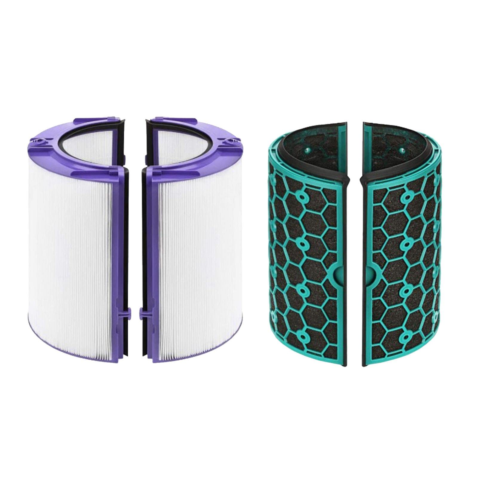 4x glass hepa filter & activated carbon filter for dyson hp04 hp05 pure cool | air purifiers