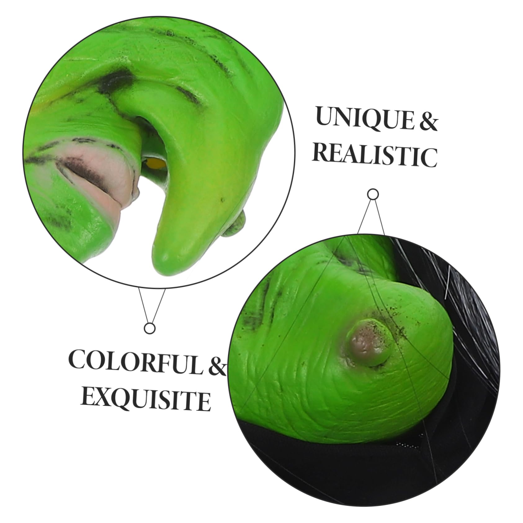 Yardwe 3 Maschera Strega Halloween Spaventosa Leggero per Cosplay e Feste Accessorio Costume Party Festival