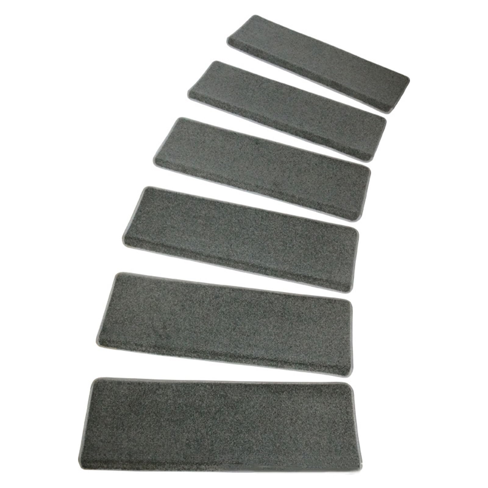 Samoprzylepne dywaniki na schody, dywanowe podkładki na schody, antypoślizgowe dywaniki na schody, zestaw 15 sztuk (prostokątne),Dark grey,76 * 21cm