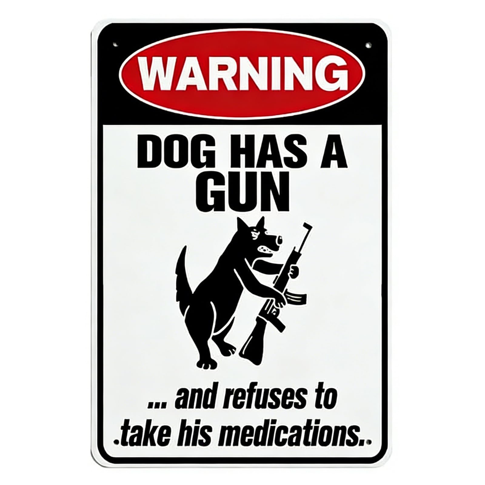 Rustproof Aluminum Humorous Pet Lover Sign with Bold Font and Vibranted Color for Home Garage Decoration Metal Pet Sign for Home