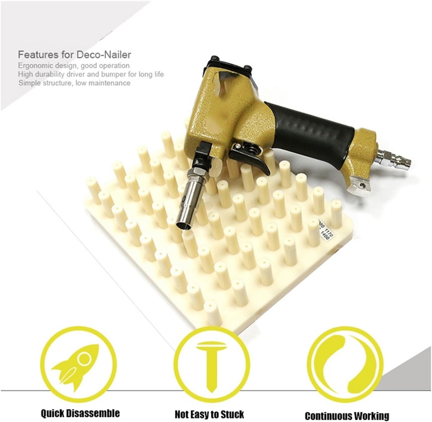 Professional Heavy Duty Stapler 1170 Pneumatic Pins Gun with 500pcs Thumbtacks 11mm*17mm