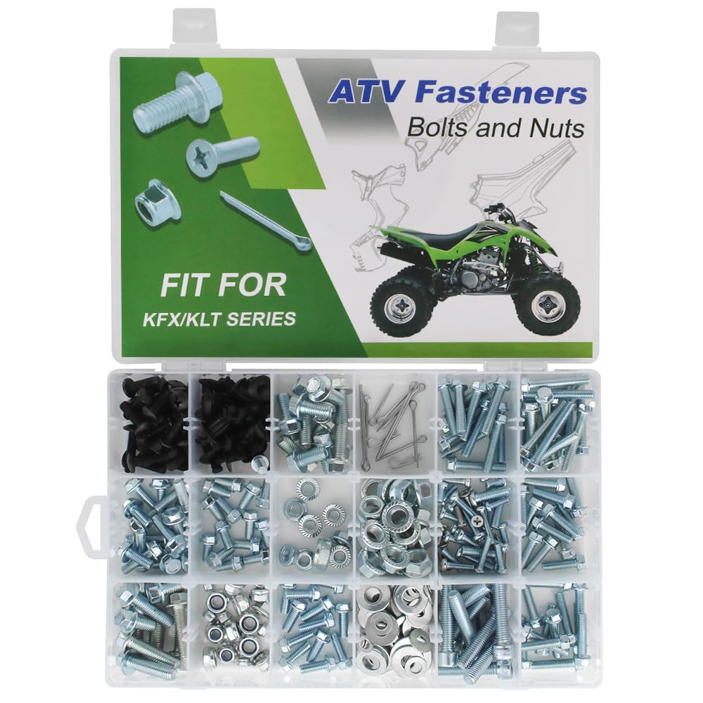 Amazon.com: REARACE 330PCS ATV Bolts Kit Fit for KFX/KLT/Lakota