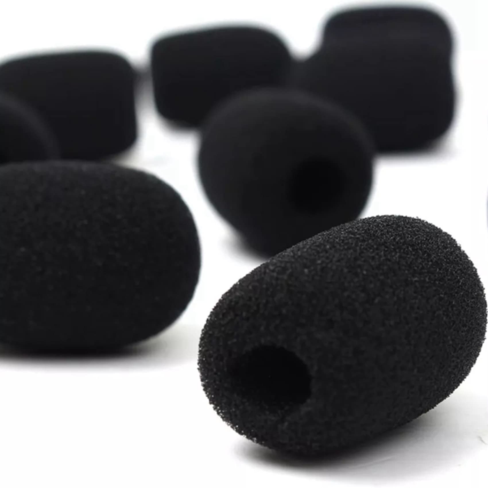 1000 sztuk zestaw słuchawkowy mikrofon grill szyba przednia gąbka czarna osłona mikrofonu 30 mm x 8 mm