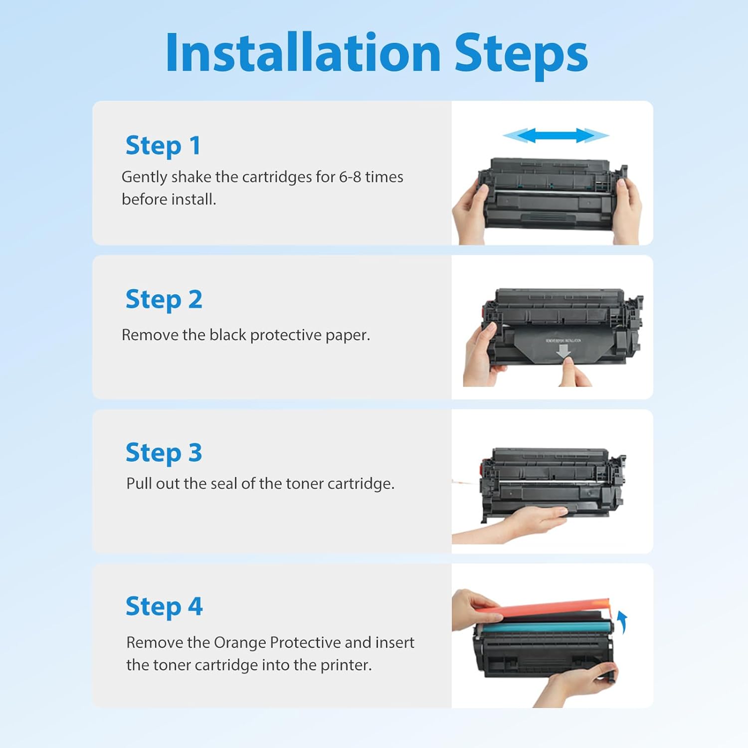 CF258A 58A Toner Cartridge Black Replacement for HP 58A 58X hp58a Black Toner Cartridge Compatible with HP LaserJet Pro MFP M428fdw M428fdn M428dw M404dn M406dn Printer (2 Pack)