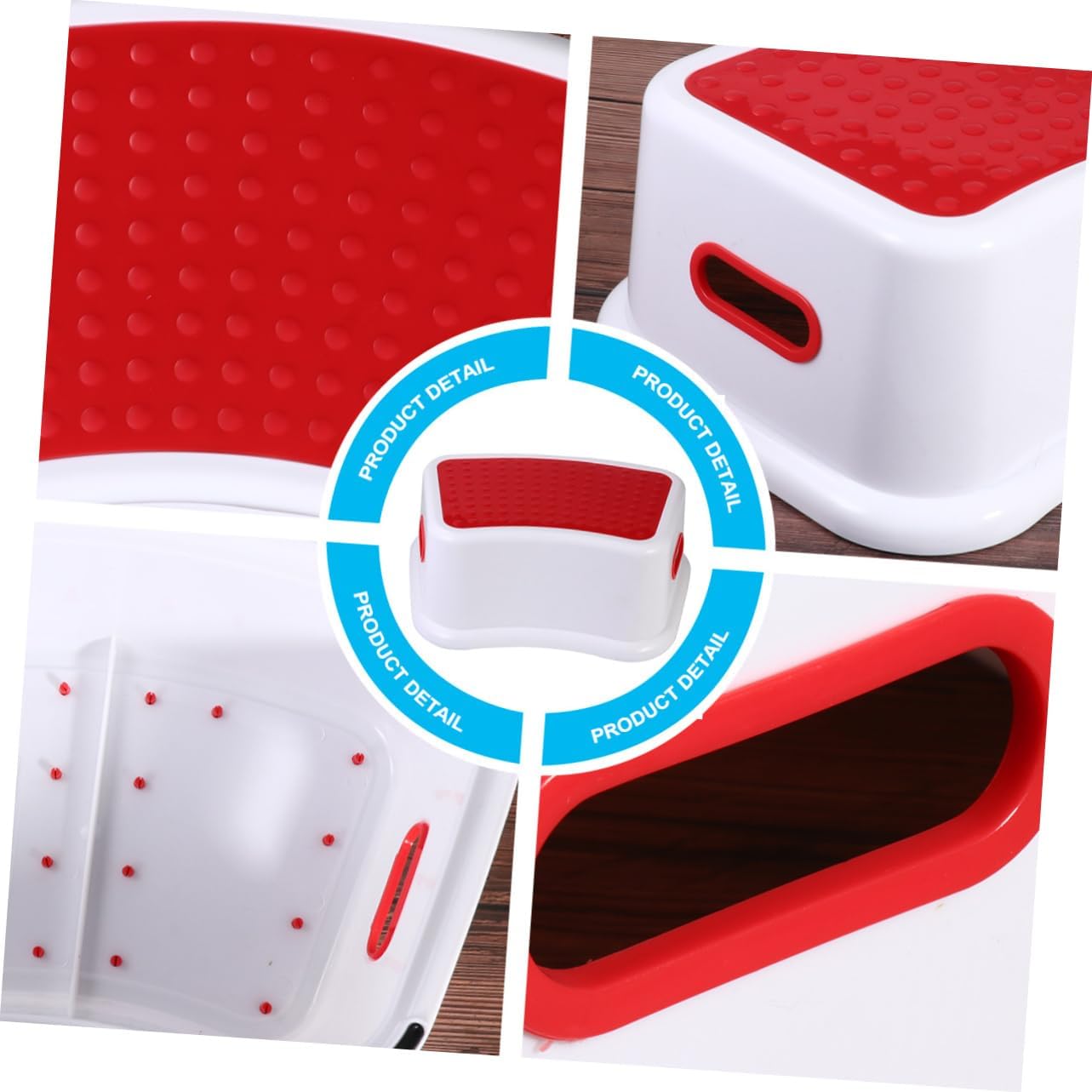 1Pc Lightweight Portable Stool for Small Nonslip Footstool Material for Bathroom and Potty Training Red