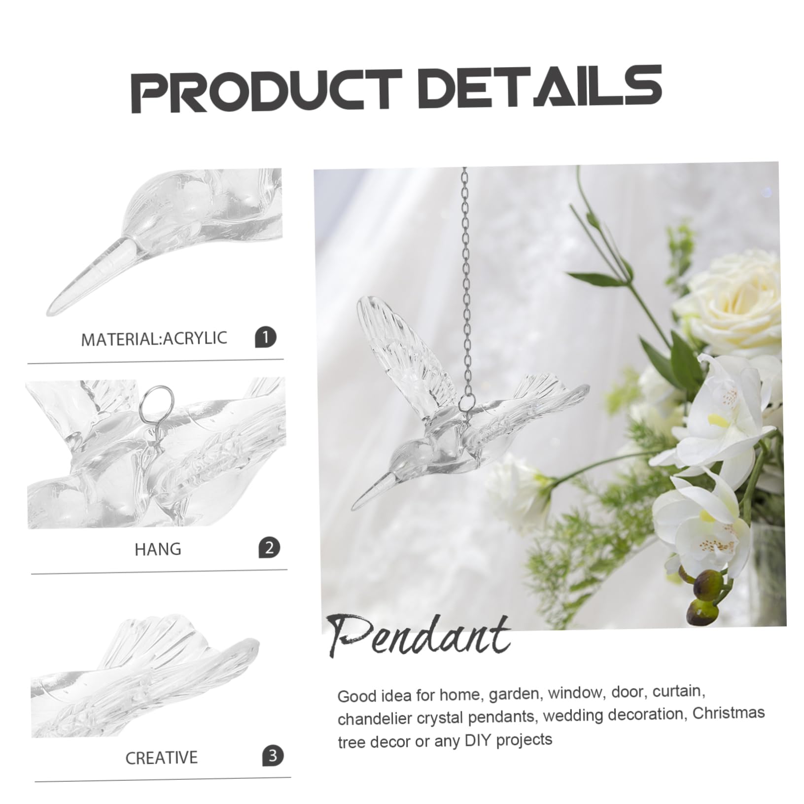 ULTECHNOVO 20 Stück Hochzeit Hängende Dekorationen Transparente Ornamente für Partys Hochzeitsdeko und Raumgestaltung aus Sicherem