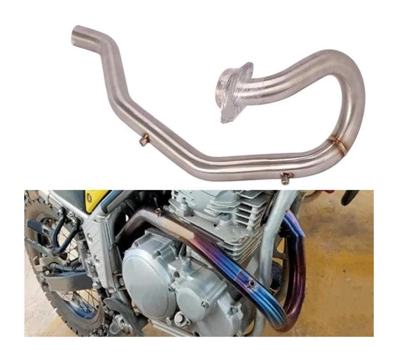 Tubo Centrale Di Scarico Per YAMAHA Per Tricker XG250 XG 250 Scarico Per Motocicletta Escape Tubo Di Collegamento Anteriore Modificato Marmitta Slip On Moto