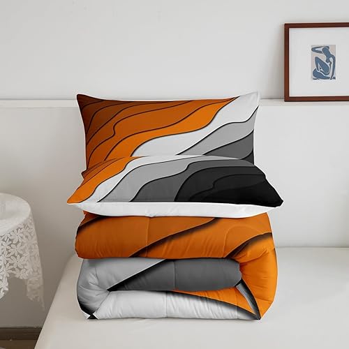 Miniatura 5 de Erosebridal Juego de ropa de cama abstracta con diseño de olas marinas tamaño Queen, juego de edredón y juegos de ropa de cama con temática de playa