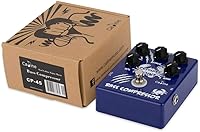 Vista 6 de Caline Pedal de efectos de guitarra eléctrica Mini Compresor de bajo True Bypass Pedal de efecto aleación de aluminio azul CP-45