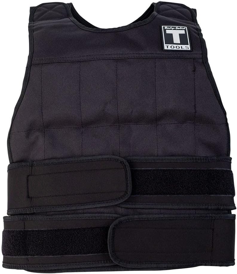 Body-Solid Tools (BSTWVP40) Premium Weighted Vest, Weight Vests for Training Crossfit and Cardio Workouts, Commercial Home Gym Equipment, Adjustable from 1-1/4 lbs to 40 lbs
