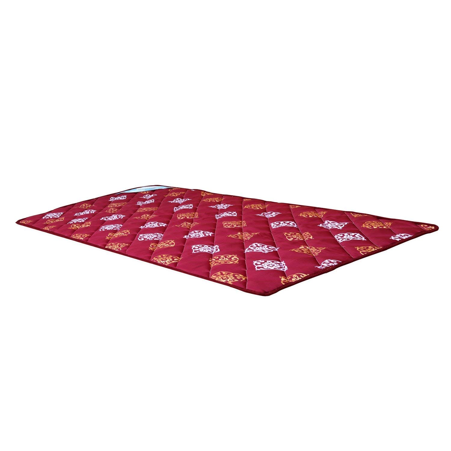 PumPum Lite Single Size One Inch Foam Mattress/Quilt/Yoga Mat (Maroon),72 * 36 Inch-image-27