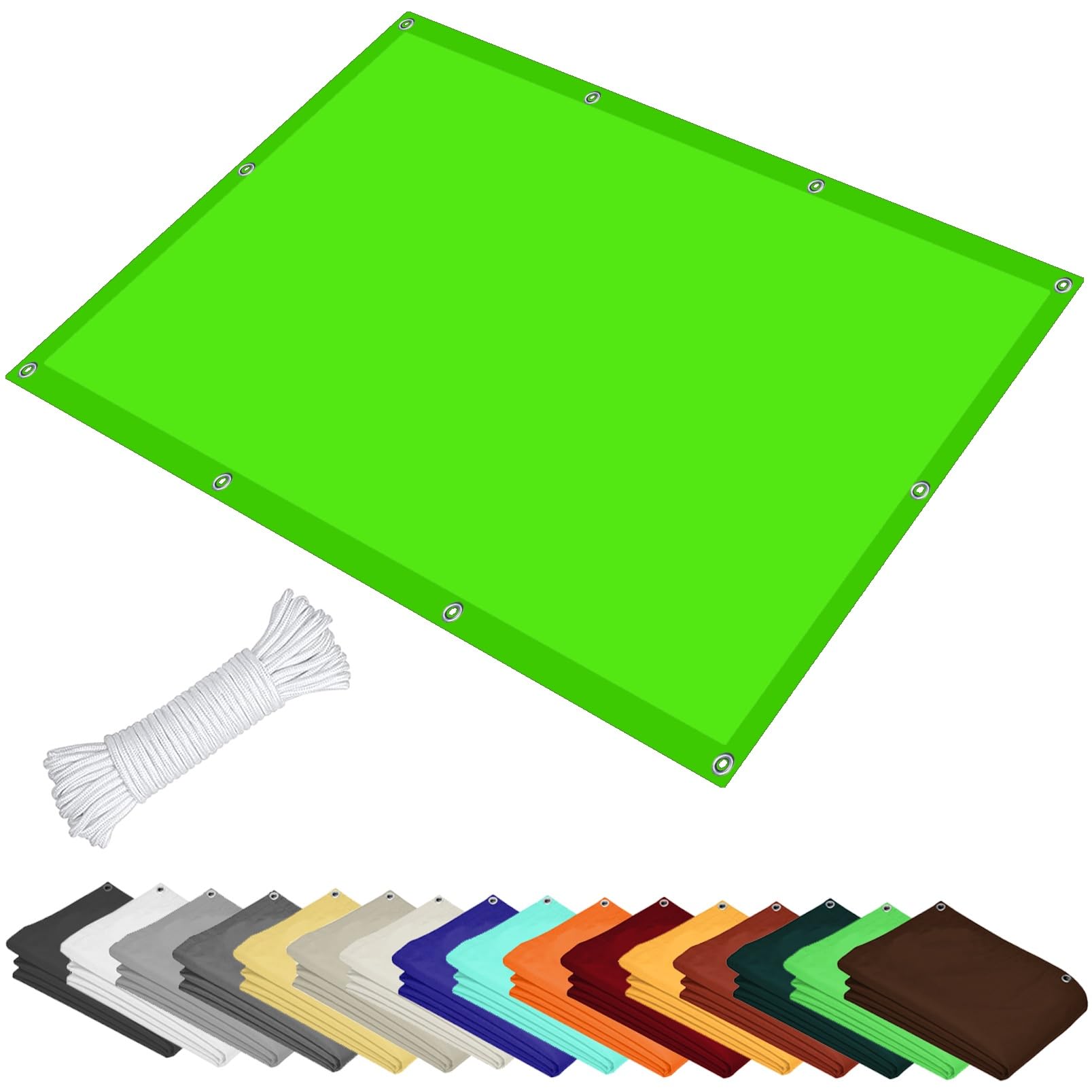 GLDYTVF 1.2x2.6m Rectangle Sunshade Awning with Eyelet Shield Screens Perfect Outdoor Protection for Yard and Lawn Tender Green