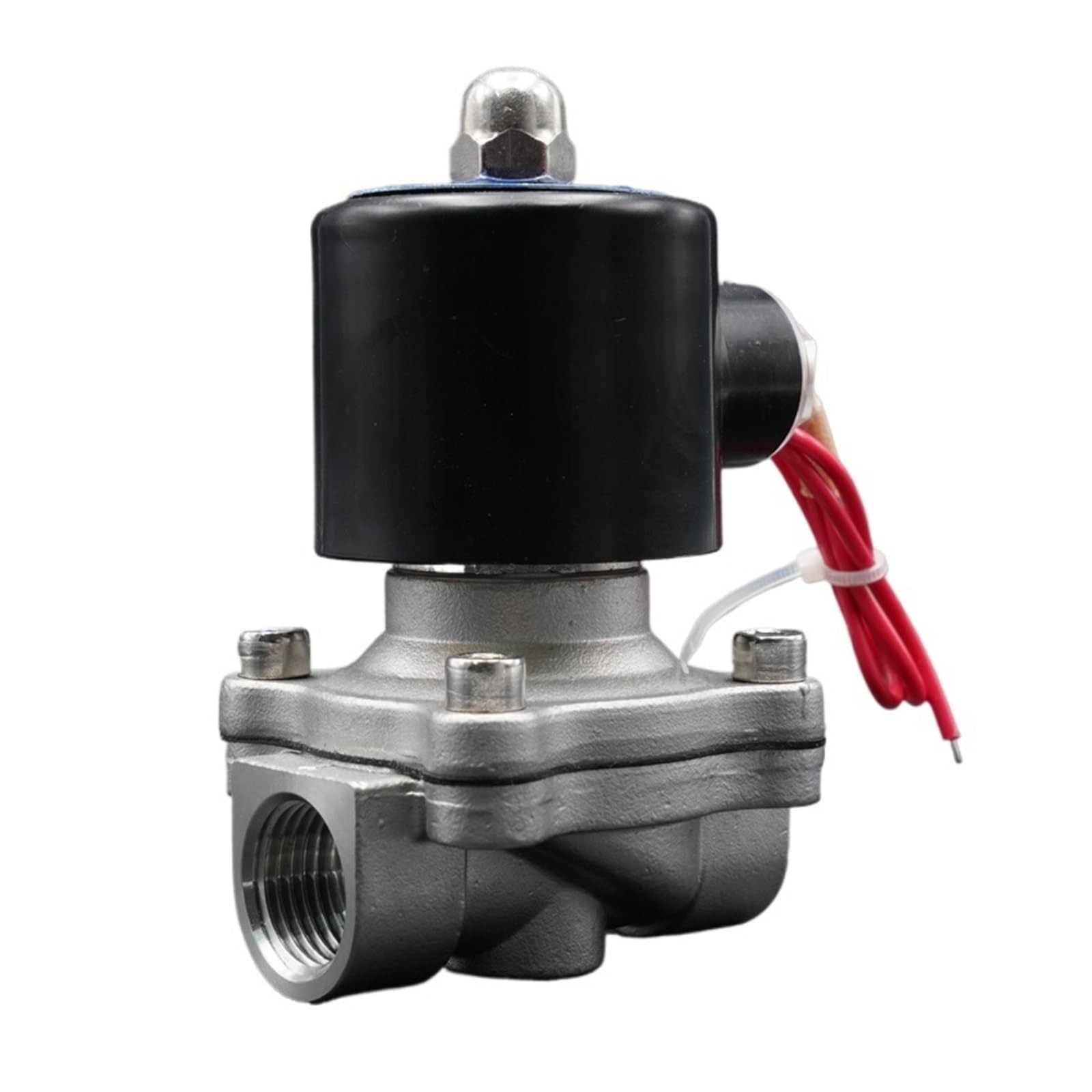 Válvula solenoide de Agua Normalmente Cerrada, 24 V CC, 12 V CC, de Acero Inoxidable 304, de 1/4", 3/8", 1/2", 3/4", 1" y 2"