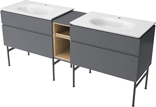 Miniatura 60 de American Standard 1297008.020 Studio S 24 - Fregadero de tocador - Centro de 8 pulgadas, color blanco