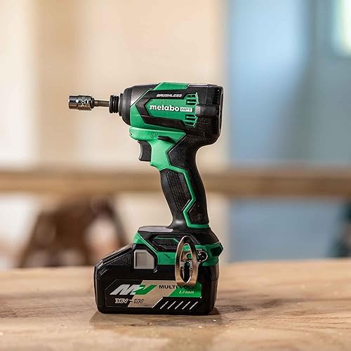 Miniatura 16 de Metabo HPT Kit de destornillador de impacto sin escobillas inalámbrico multivoltios de 18 V, juego de destornilladores de impacto compacto y ligero