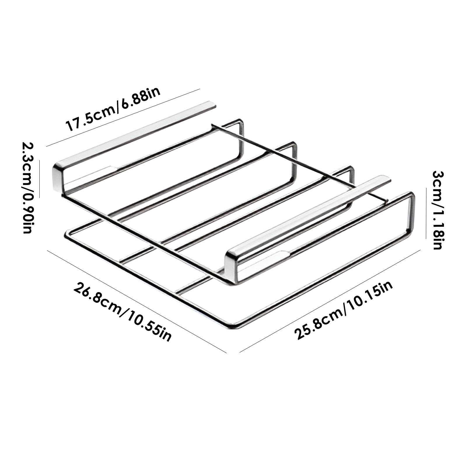 LPAMABA Porta Taglieri Da Armadio A 2 Livelli - Organizzatore Metallico Per Cucina, Supporto Sotto Mobile - Foto 7