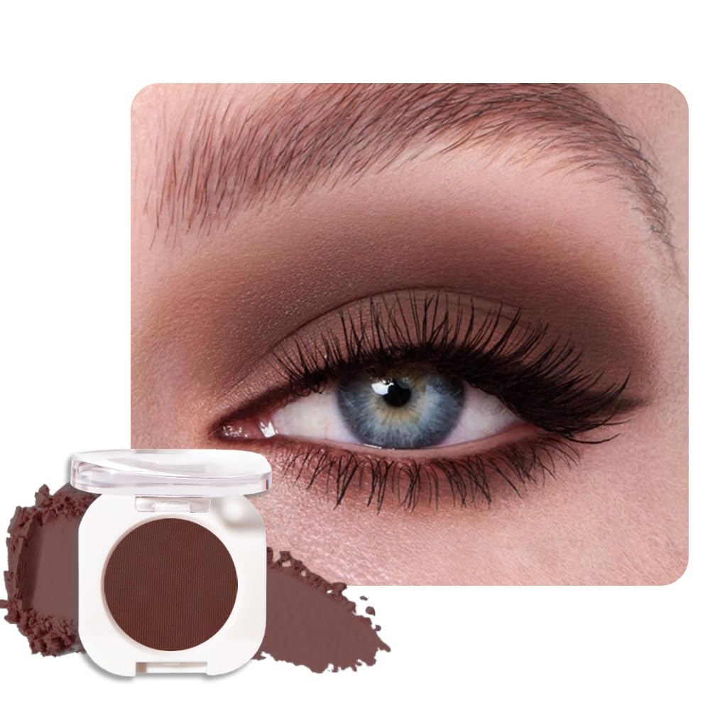 Cocoa Brown Matte Eyeshadow for Old Women, Cinnamon Brown Eye Shadow 0.04 Ounce (Pack of 1) A-27 Dark Coffee Cocoa Chocolate Brown Matte