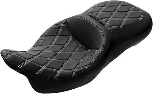Miniatura 9 de C.C. RIDER Asiento de gel para motocicleta, asiento de pasajero - Asiento de pasajero con peine Bagger para Harley Touring 2009-2023 Road King FLHR