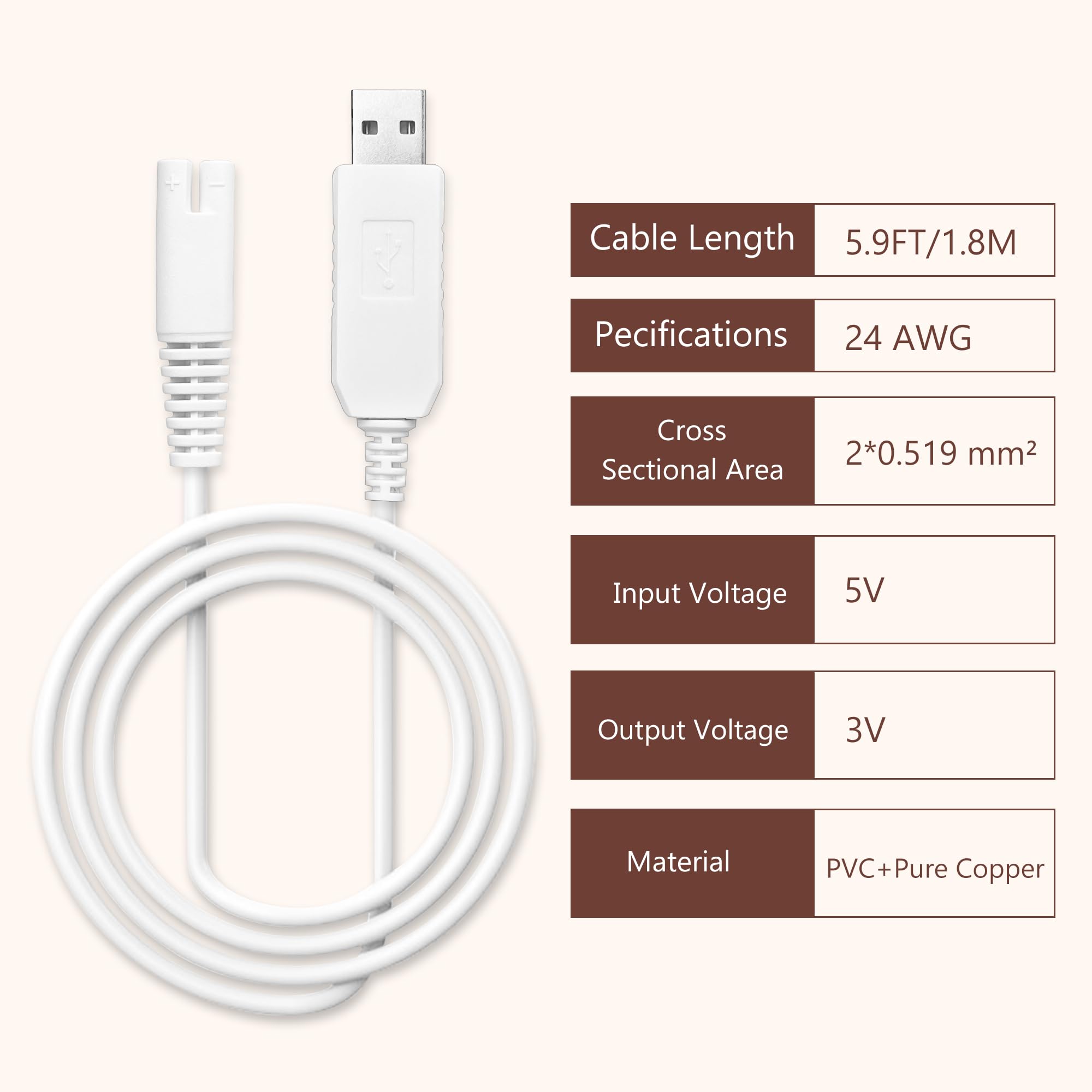 Cable para irrigador dental Waterpik WP360-1PCS