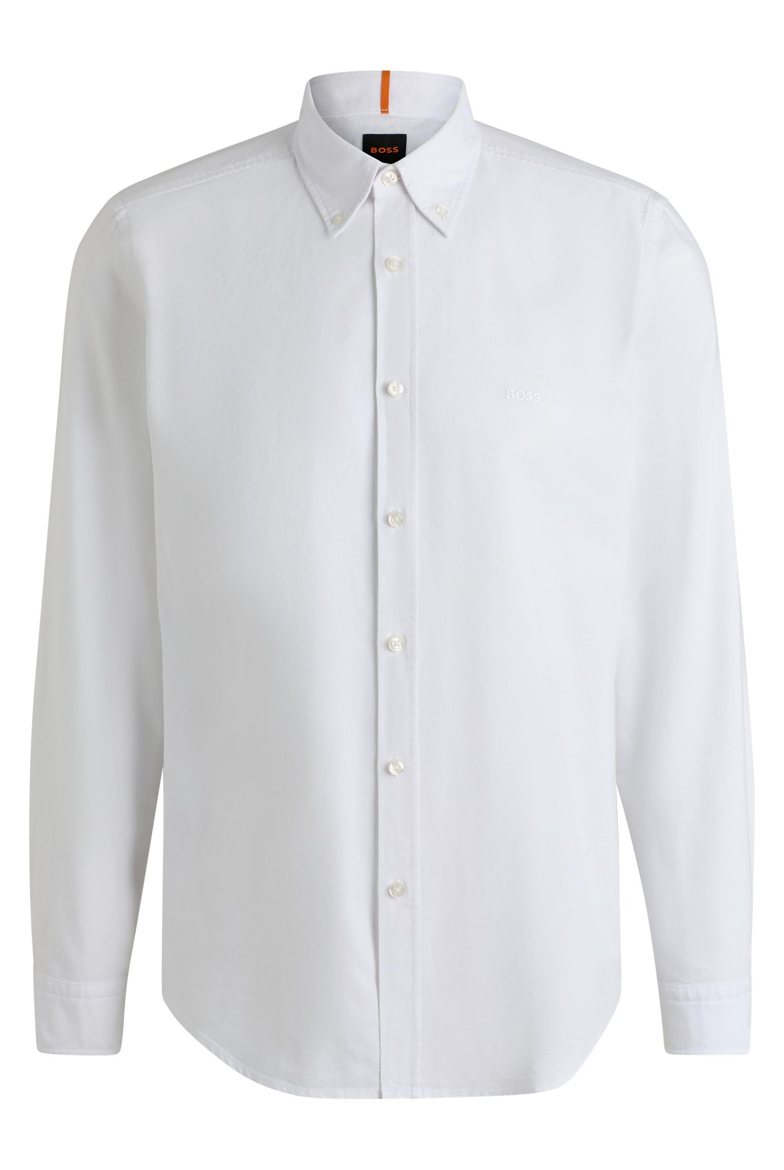 Boss Orange Men's Orange/White Boss Rickert Long Sleeve Shirt - 100 - 100 - Xl