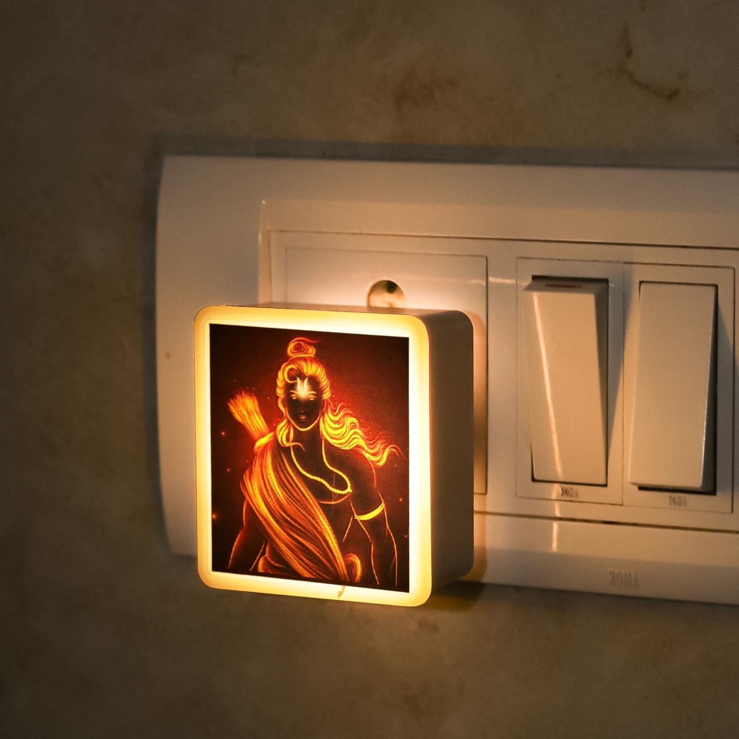 Jai Shri Ram LED Night Lamp - Spiritual Ambiance -1