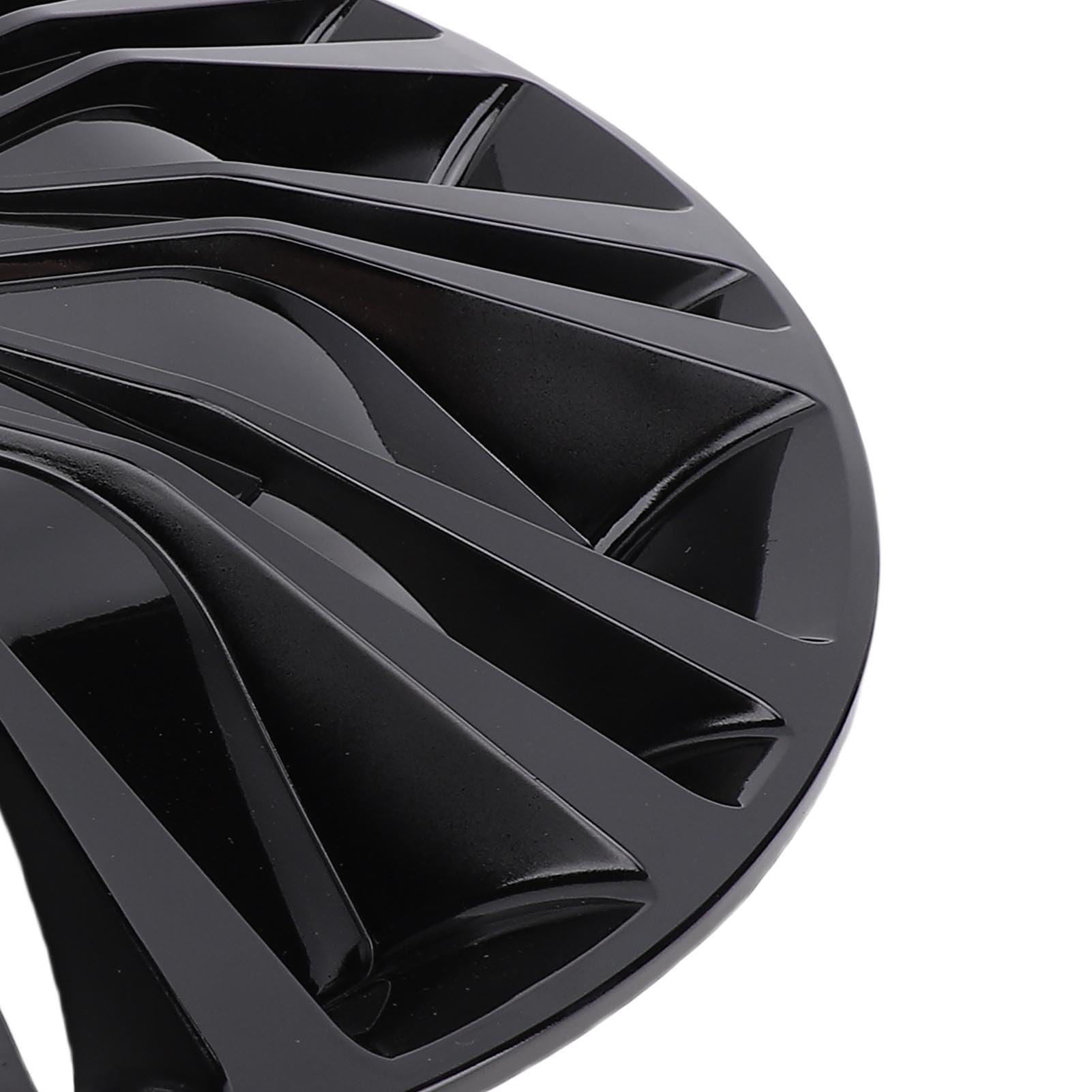 Dilwe 4 copricerchi in plastica ABS resistente, decorazione per auto da 40,6 cm, per modelli di pneumatici R16 (nero)
