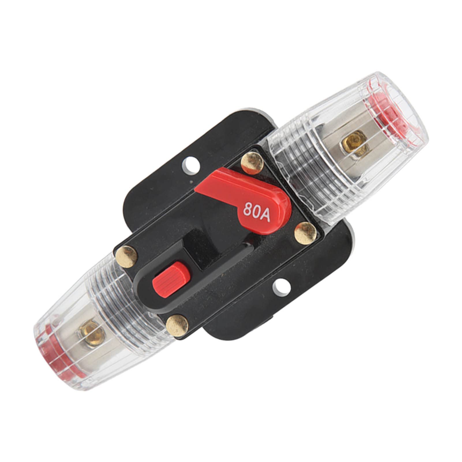 Circuit Breaker Audio Fuse Inline Holder,KIMISS Manual Reset Circuit Breaker Fuse Inverter 12V‑48V for Car Audio Sound Amplifier RV Home Marine Boat Truck(80A)