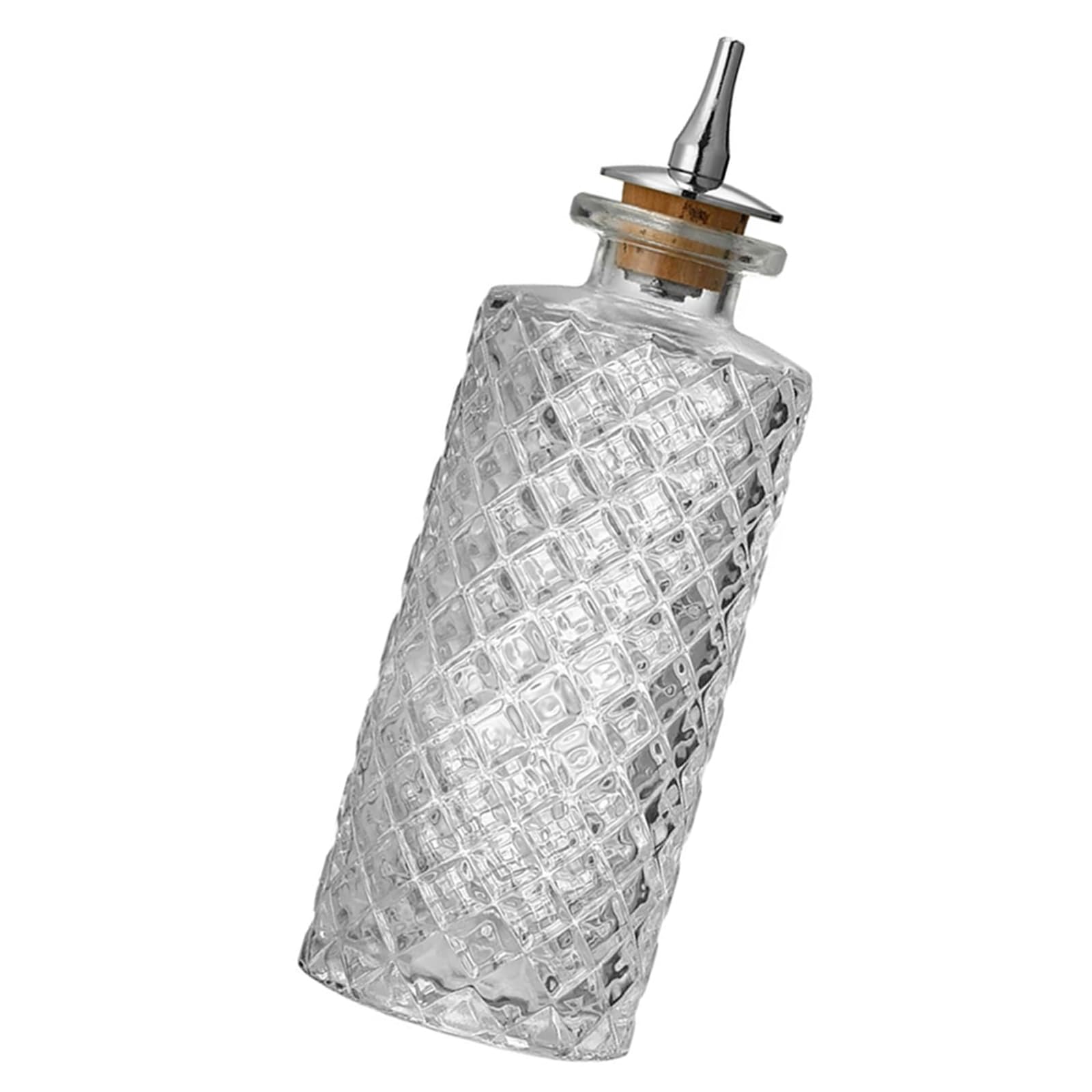 Piceioep Modern Clear Engraved Glass Vessel Equipped with Snug Stopper to Keep Drink Freshness Drink Serving Pourer Decorative Club Pourer for Beverages