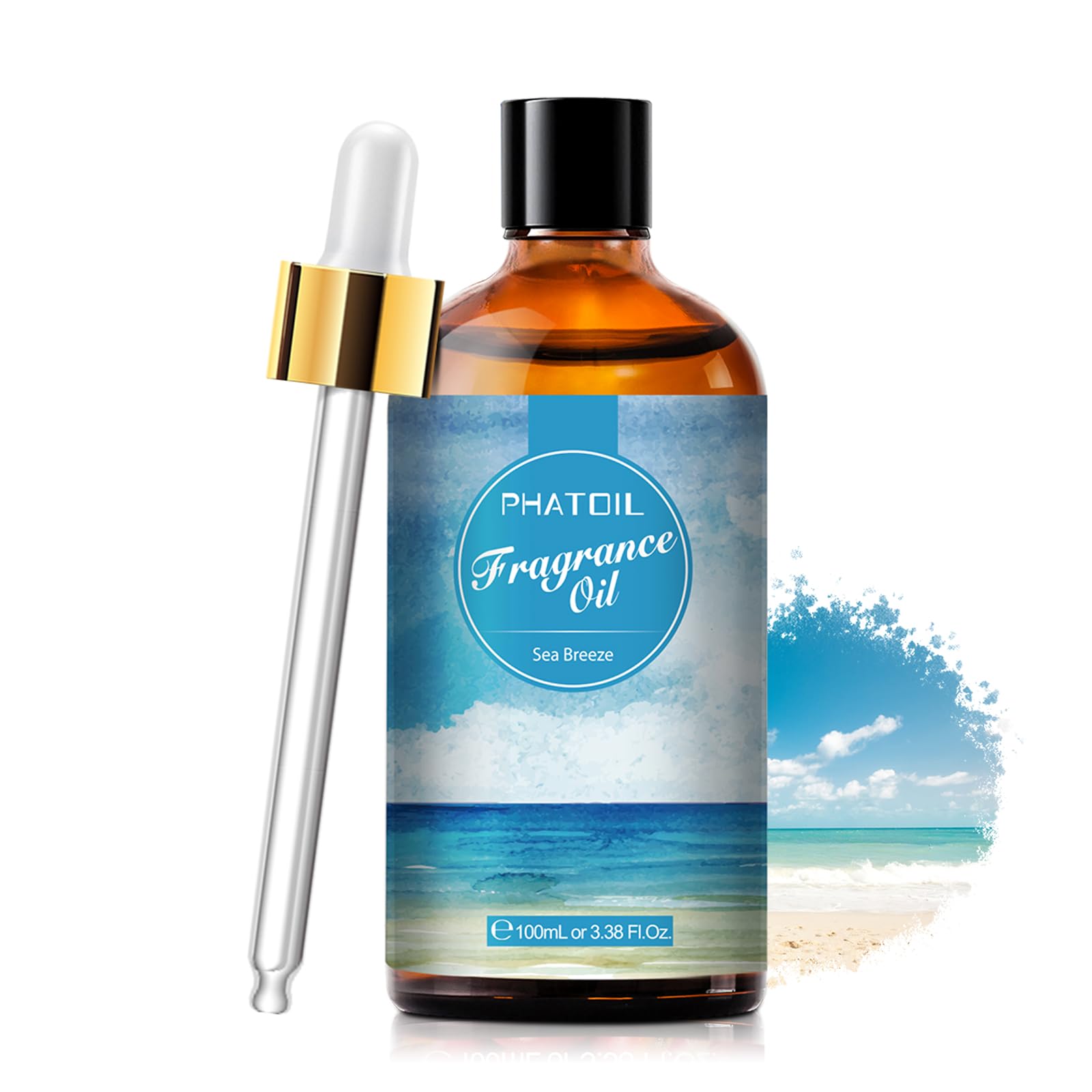PHATOILSea Breeze Fragrance Oils for Aromatherapy, Essential Oils for Diffusers for Home, Perfect for Candle Making, Soap Making and DIY Scented Products - 100ml