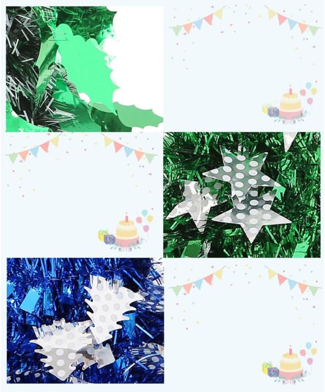 Miniatura 3 de TOYANDONA 5 piezas de árbol de Navidad artificial, pequeños árboles de Navidad, lentejuelas, oropel, adornos de Navidad, centros de mesa, decoración