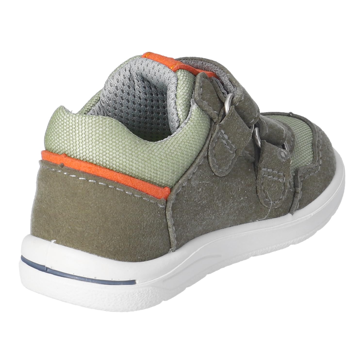 RICOSTA Jungen Low-Top Sneaker ELLI, Kinder Lauflernschuhe, Weite: MITTEL, lose Einlage, waschbar,vegan, Klettstiefel, Oliv/eukalyptus (530), 25 EU