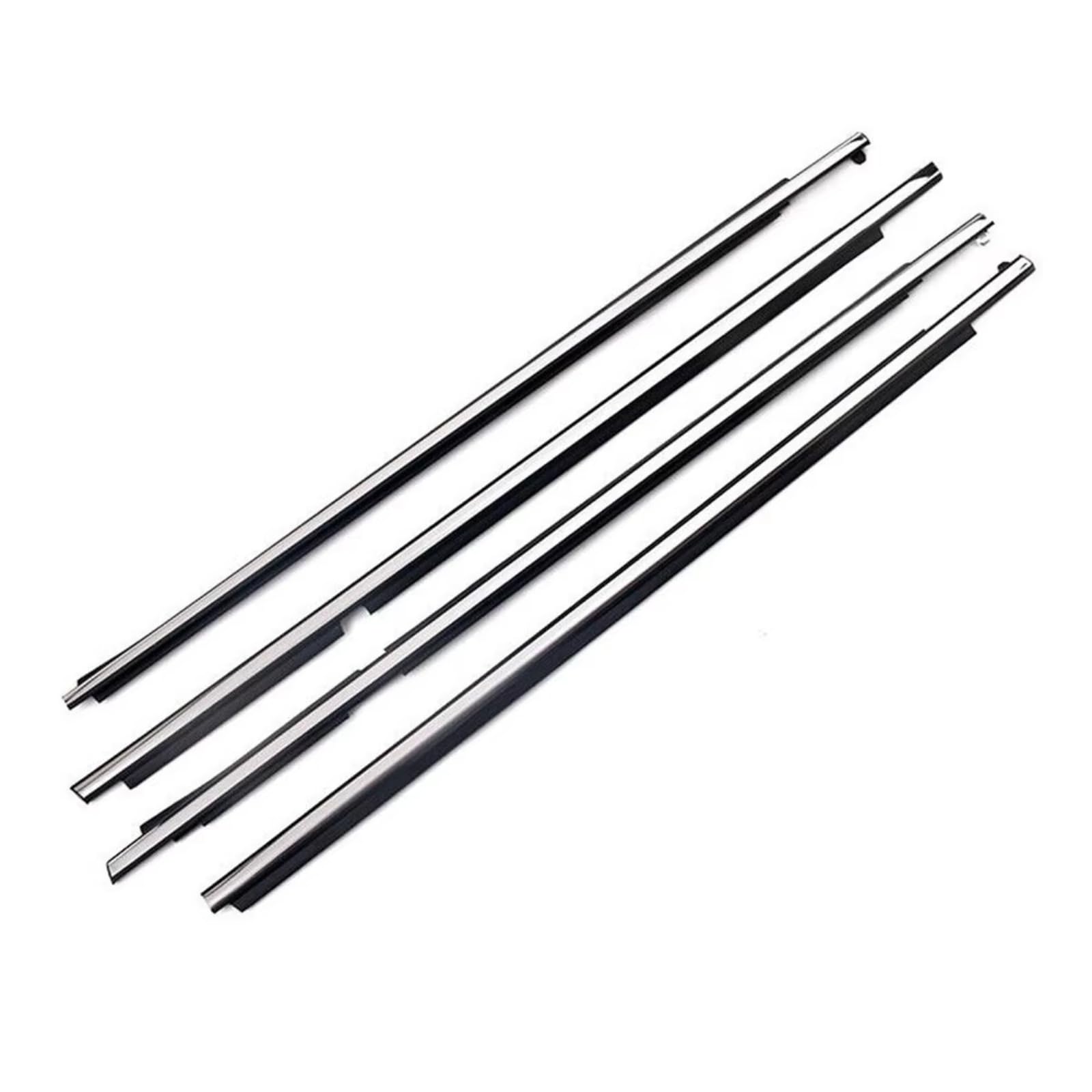 Iukmrt Chrome For Toyota For Land For Cruiser Lc100 Series 4 X Outer Windows Rubber Weatherstrip Door Seal Belt Moulding Trim Car Door Seal Protector(Chrome)