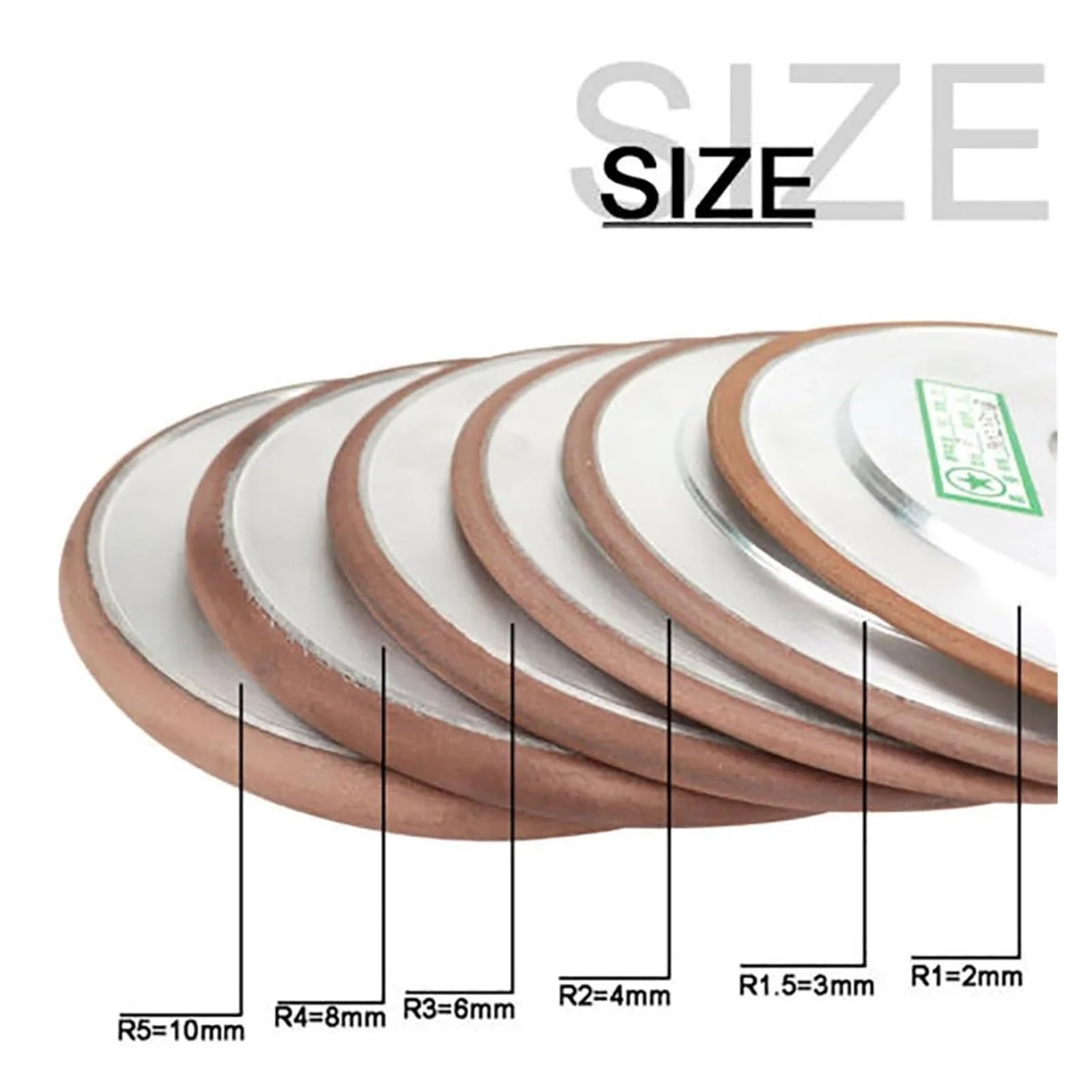 150 mm Schleifscheibe 6 Zoll R1,5 R2 R3 R4 R5 | 6-Zoll-Schleifscheibe for die Endbearbeitung von Fräserkanten(R2)