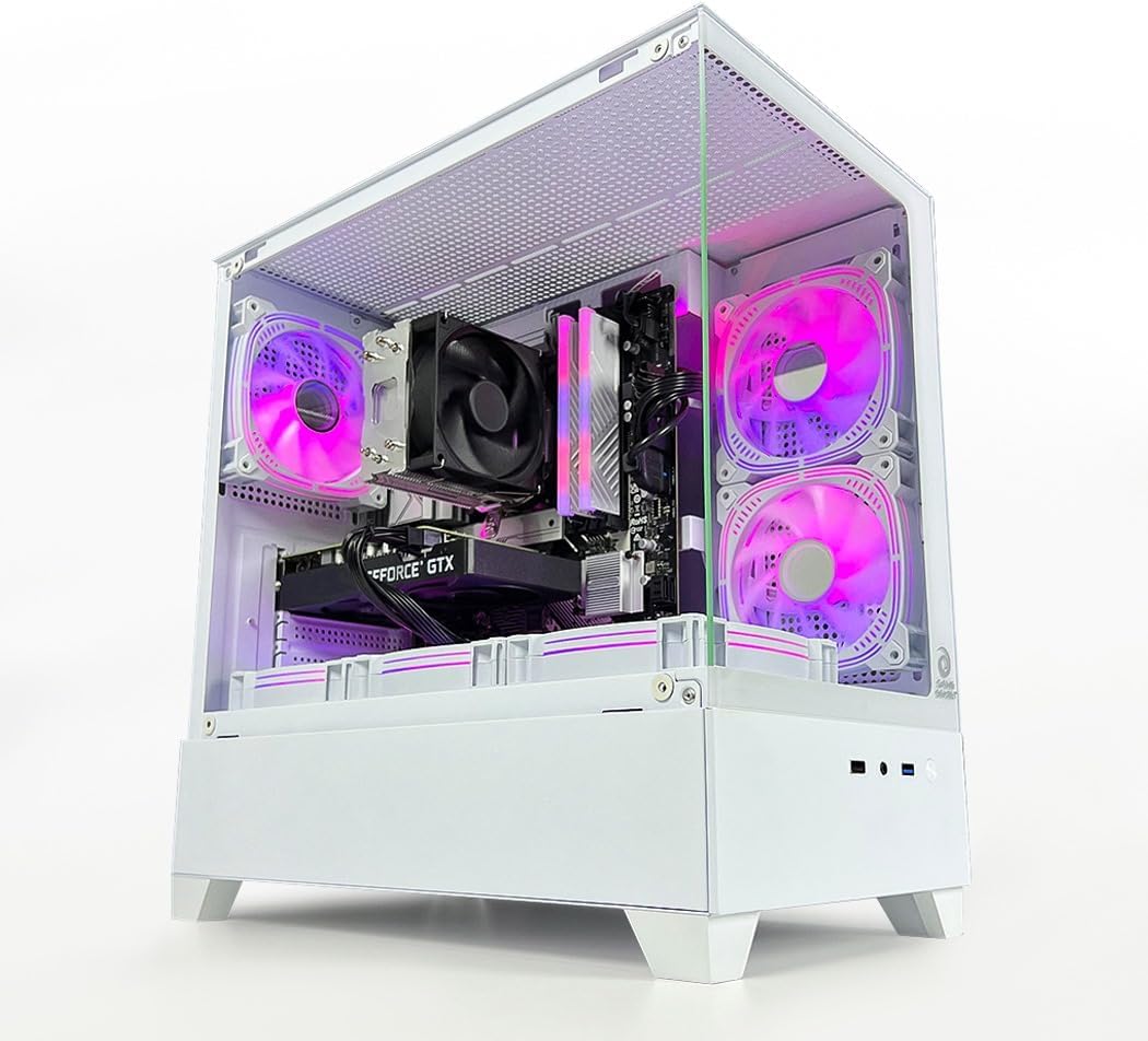 Nova Gaming PC - Intel Core i5-12400F | GeForce RTX 5050 8GB GPU | 16GB DDR4 RAM-1TB NVMe SSD | Air Cooler-H610 MB-500W 80+ PSU | WiFi-Bluetooth-Windows 11 Pro | Desktop Computer