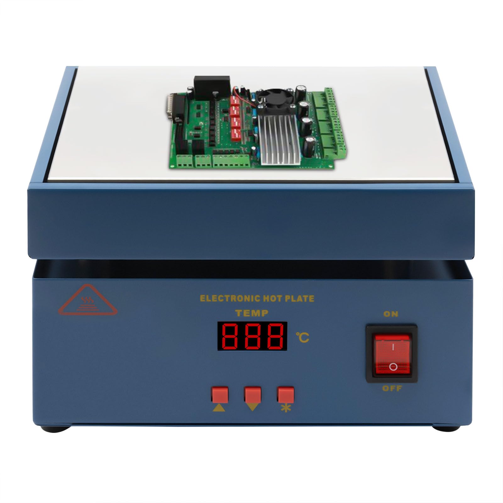 Aufgerüstet 800W Mikrocomputer elektrische Heizplatte Vorheizen Löten Vorheizen Bahnhof Schweißer Heizplatte Nacharbeit Heizung Lab 200X200mm Platte