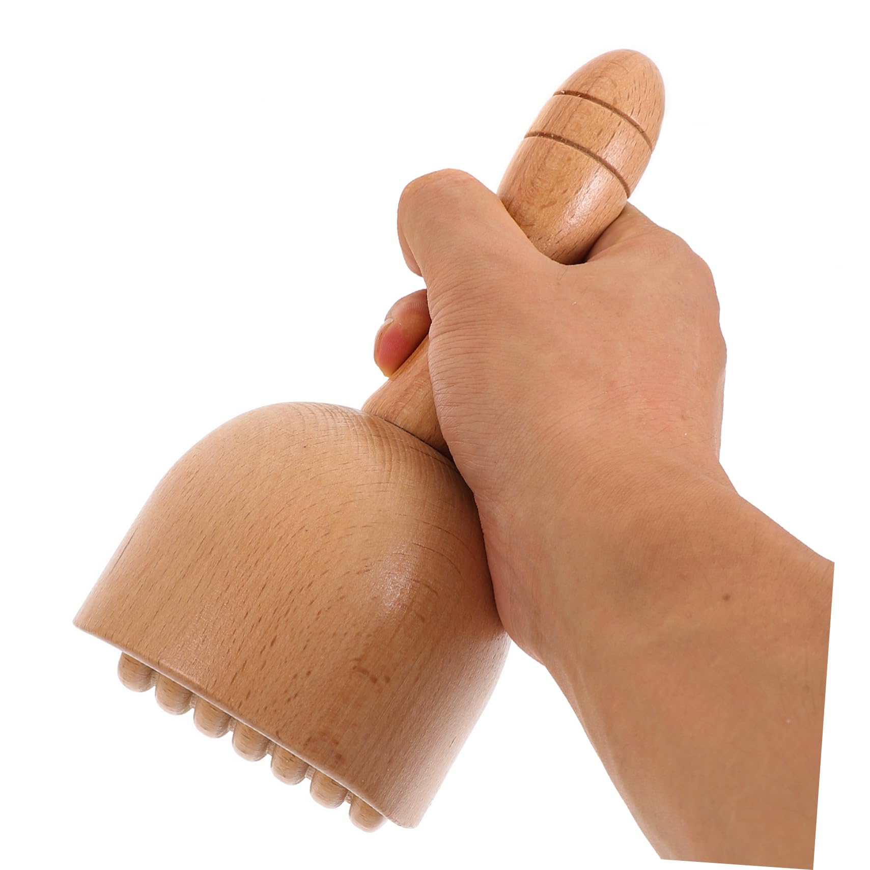 Herramienta de Automasaje Corporal de Madera 2piezas Diseño de Taza Masajeadora para Aliviar Tensión Muscular y Relajar Músculos Tensos en Espalda