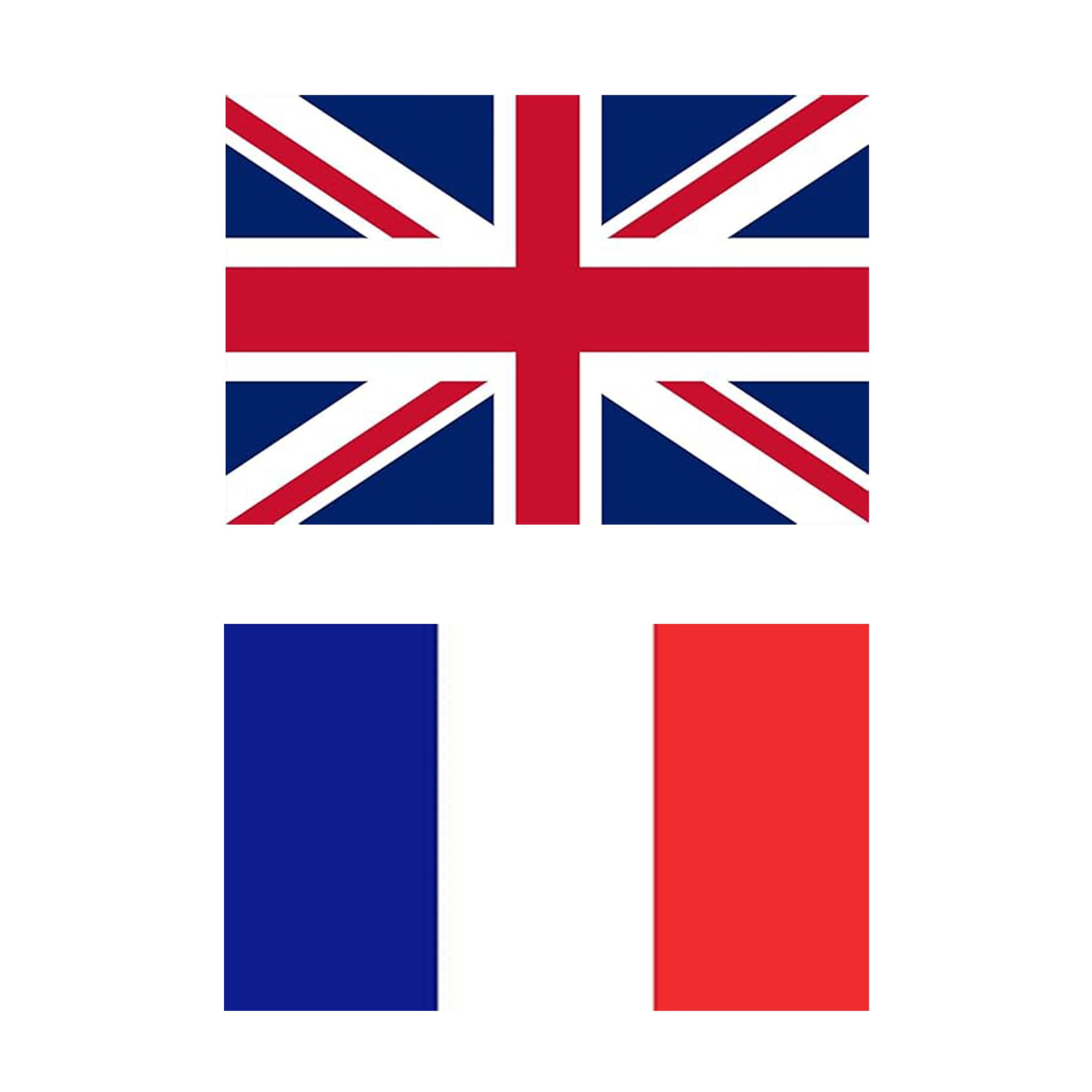 France & British Union Jack Flag 5ft x 3ft - Perfect for Olympics Celebration in Pub Bar, and Home, Multicolor