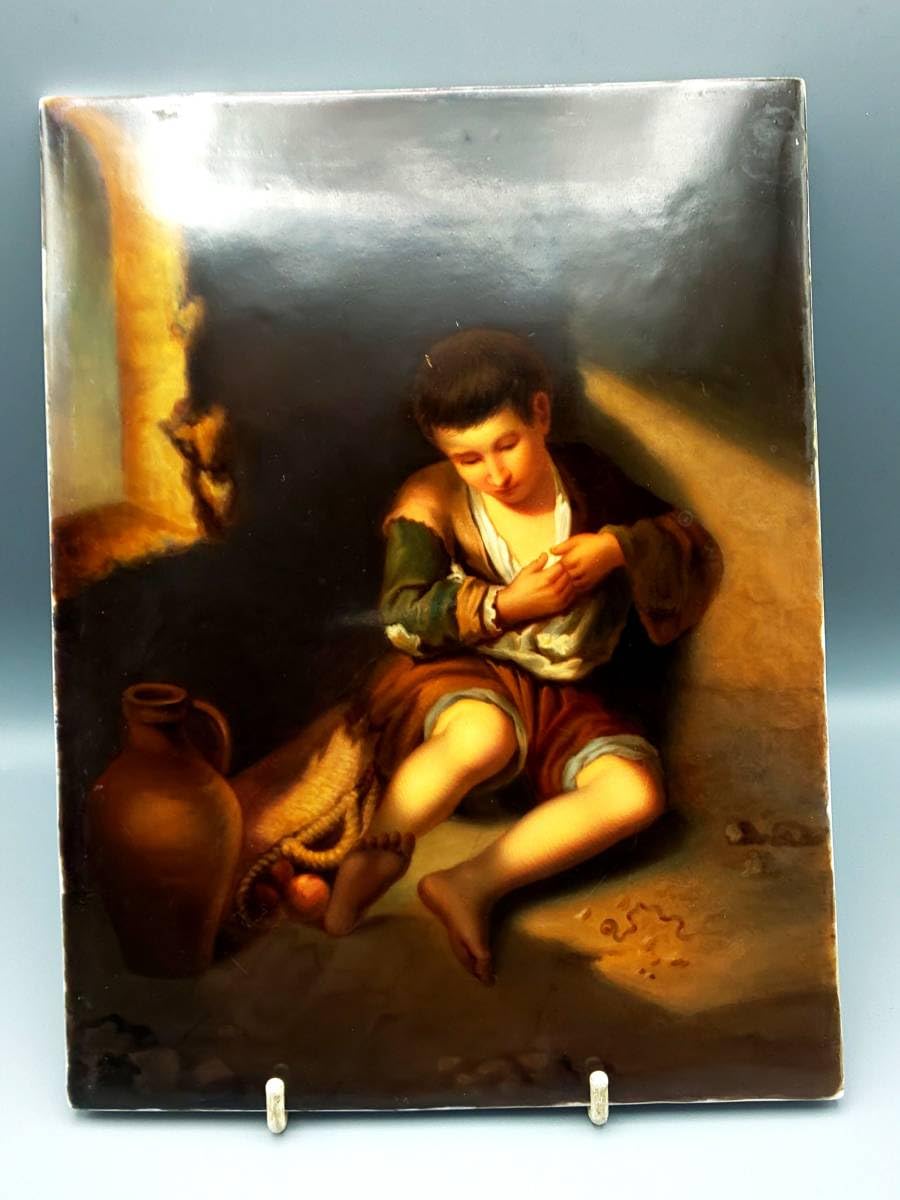西洋美術 19世紀 KPM 美人像 手描陶板画 ベルリン王立磁器製陶所 Amazon.co.jp: KPM KPMベルリン 陶板画 The young begger バロック絵画