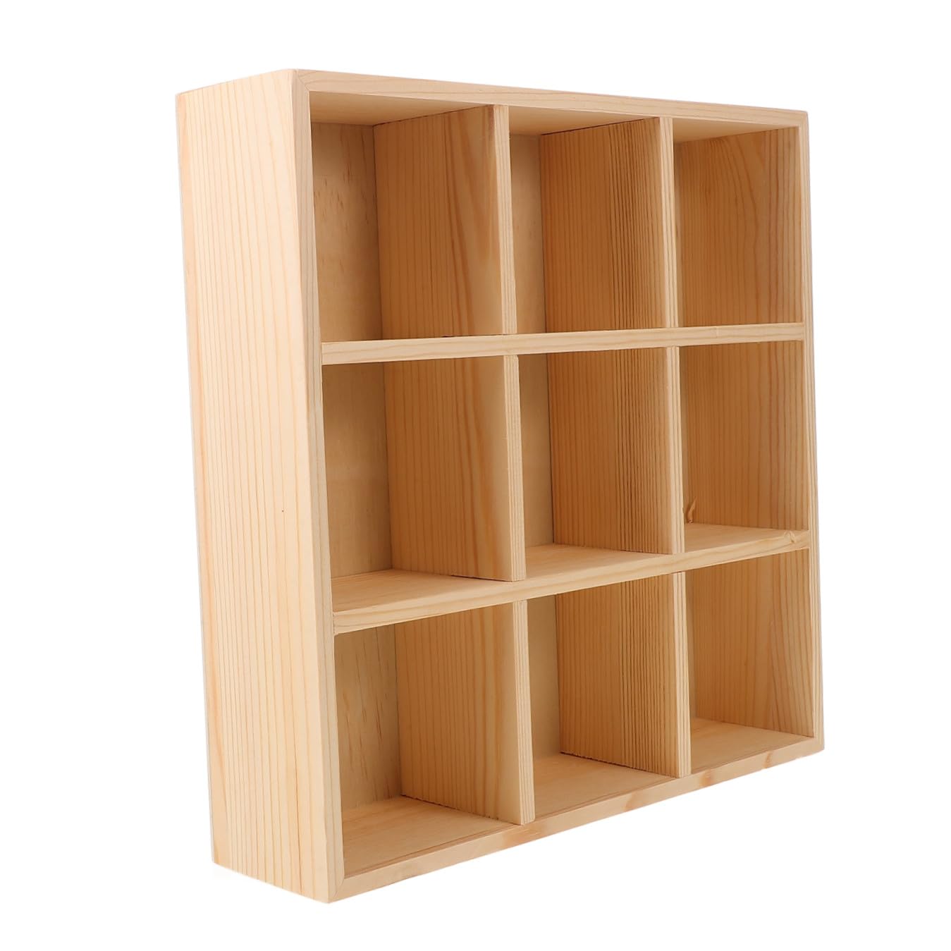 jojofuny Teebox aus Holz mit 9 Fächern Teebeutelhalter und Zuckerpäckchen Aufbewahrungsbox Multifunktionaler Küchenorganizer für Kaffee und Snacks
