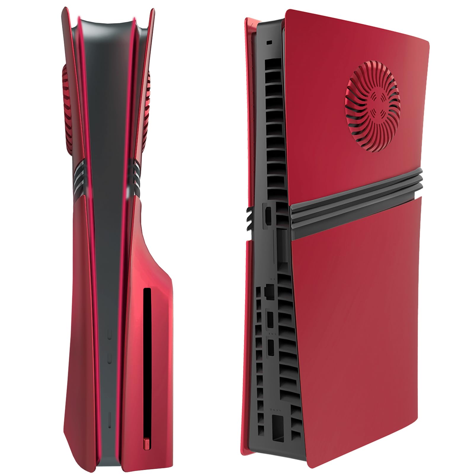 Płyta czołowa do PS5 Pro, przednia pokrywa tylna z otworem chłodzącym, pyłoszczelna obudowa zastępcza (edycja Red Disc)